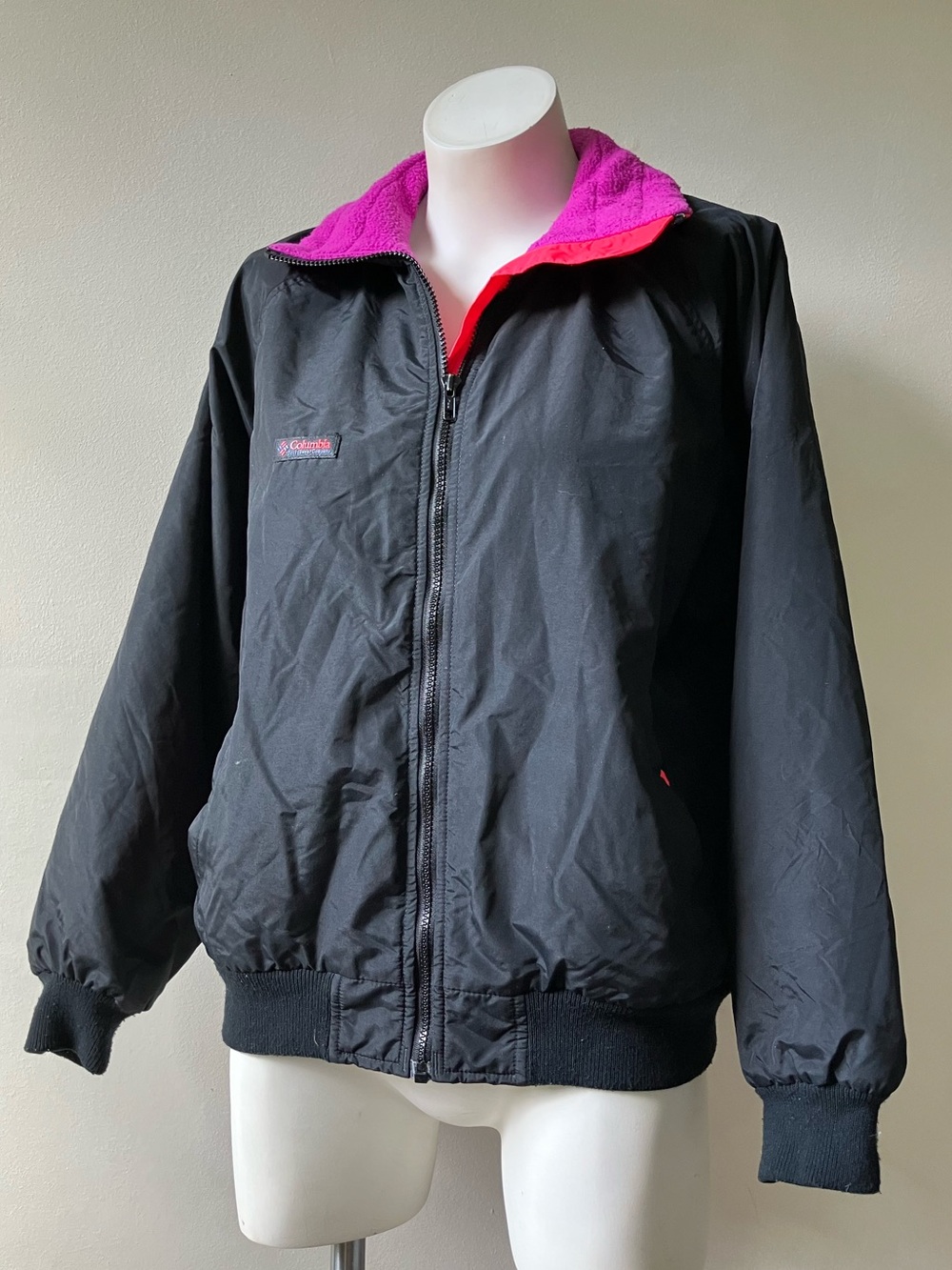 Columbia | Vintage 90s Radial Sleeve Neon Detail Wind Resistant Ski Jacket